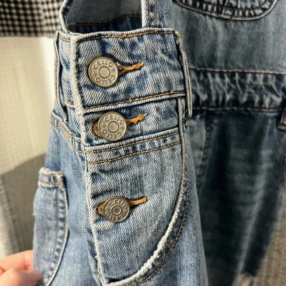 CELLO Distressed Denim Overalls - Picture 5 of 8